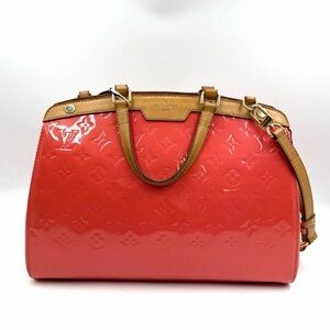 Louis Vuitton Coral Patent Leather Satchel